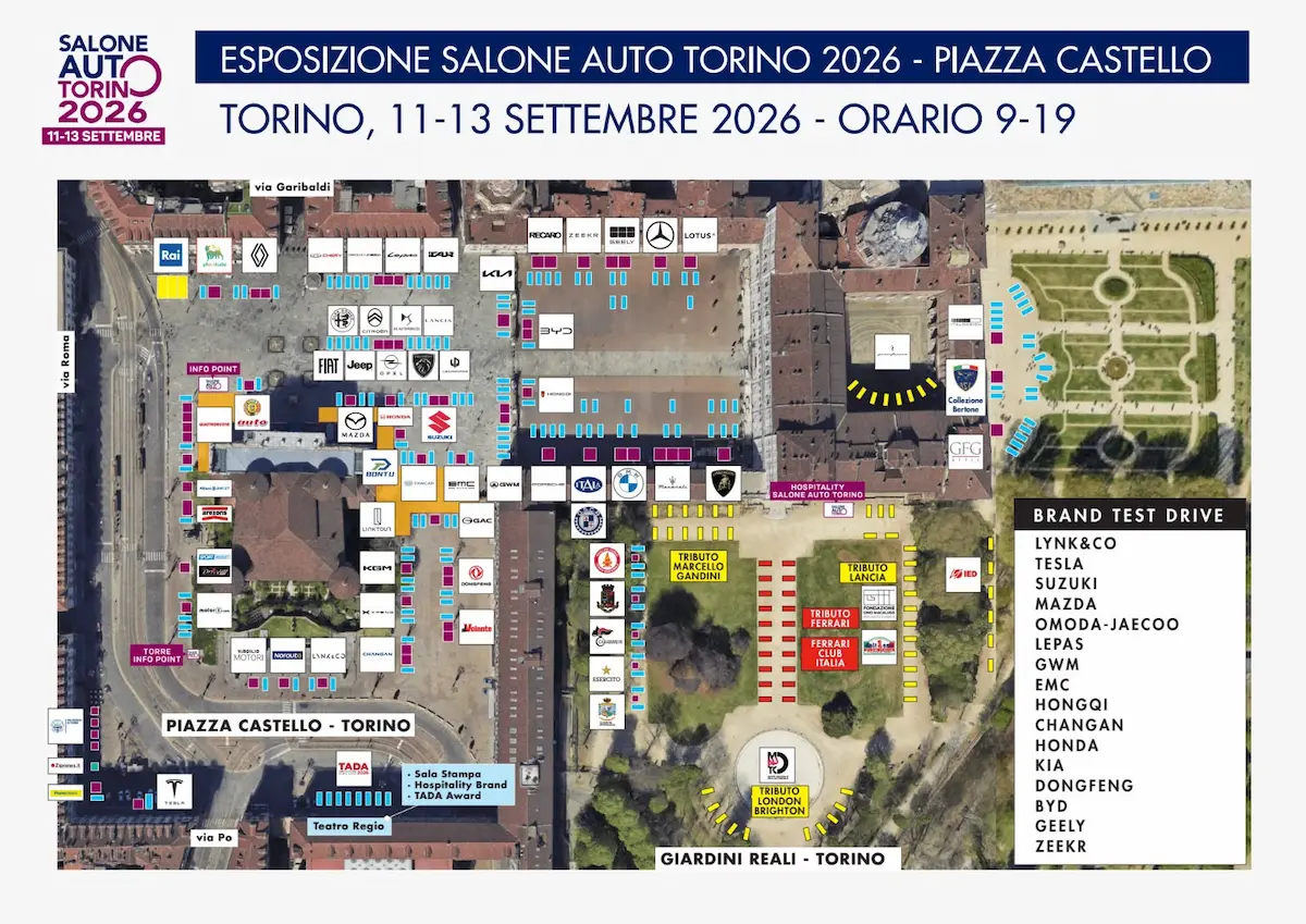 Salone Auto Torino 2026: la mappa dell’esposizione, cosa vedere zona per zona